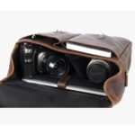 Roma Cognac Leather Camera Bag - Image 3