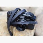 Tokyo #104 - Black & black leather camera strap