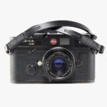 Tokyo #104 - Black & black leather camera strap