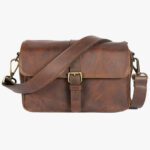 París Cognac Leather Camera Bag