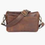 París Cognac Leather Camera Bag